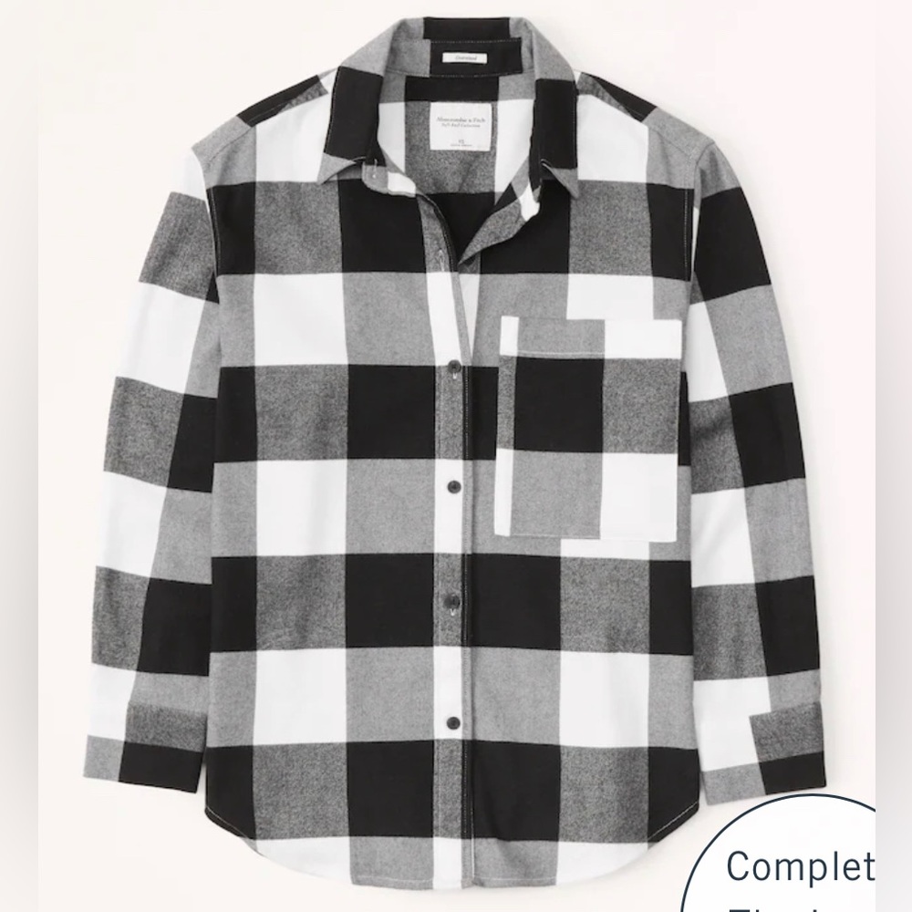 Abercrombie & Fitch Oversized Flannel Shirt